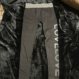 NWOT! Soho Girls Black and White Leggings with Bold Text